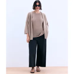 Pantalón ancho de algodón de mujer