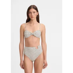 Top de mujer bikini fruncido estampado