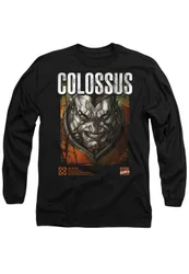 Unisex XMen Colossus Info Long Sleeve T-Shirt, Black Size: Small - Black - Size: S