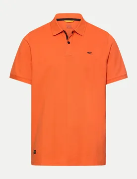 Poloshirt mit Kontrastdetails Orange L - Camel active - FashionsVida
