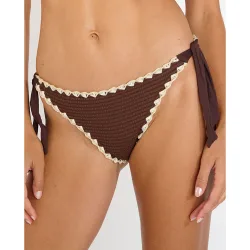 Braga de bikini dakota, con lazos ajustables y pespuntes a contraste