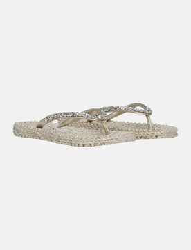 Flip Flops Cheerful mit Schmucksteinen Grau 40