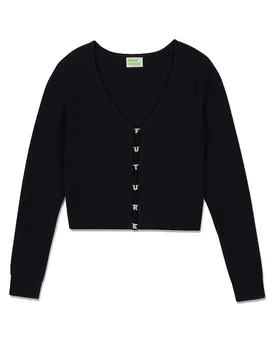 Cardigan in cashmere nero XS - From Future - FashionsVida