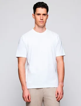 Camiseta de hombre cuello redondo de algodón orgánico - Mirto - FashionsVida