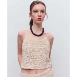 Top de mujer de crochet con tirantes