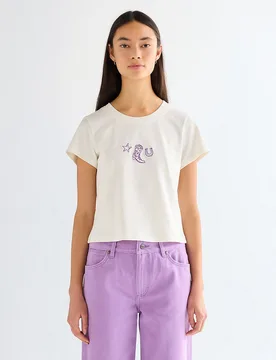 Camiseta de mujer western de manga corta de corte sim - Wrangler - FashionsVida