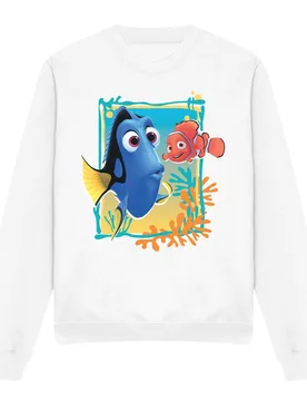 Unisex Finding Nemo Dory Nemo Sweatshirt White Size: XL - White - Size: XL - Disney - FashionsVida