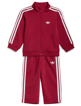 Firebird Unisex Tracksuits - Red - Size 12 - 18 Months - Poly Mesh - Red - Size: 12 - 18 Months - Adidas - FashionsVida