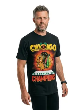 T-shirt à Manches Courtes Nhl Chicago Blackhawks Sigma Black M