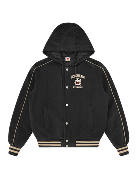 Hooded Work Jacket - Washed Black