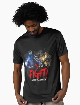 Vintage 90's Mortal Kombat X Fight Gift tee for gamer 100% cotton printed Men's Short Sleeve Graphic T-Shirt All size tops S-6XL - Aliexpress - FashionsVida