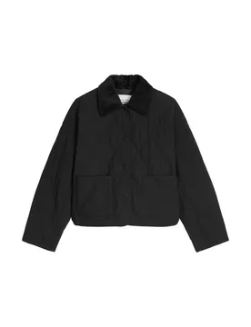 Woven Outdoor Jacket, Quilted Over female
