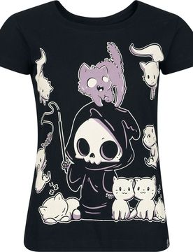 T-Shirt - Nine Lives T-Shirt - XS bis 4XL - für Damen - Größe 4XL - schwarz - Frauen - female