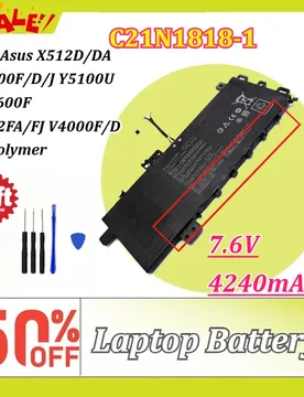 C21N1818-1 C21N1818-2 C21N1818-3 7.6V Laptop Battery for Asus VivoBook 14/VivoBook 15 V4000/V4200 V4000F/D V4200J/E X509F X412F - Aliexpress - FashionsVida
