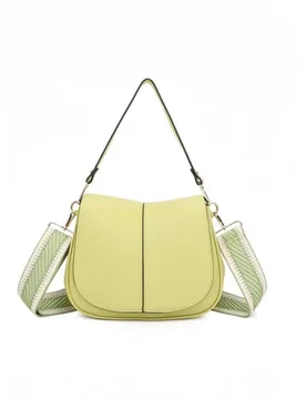 Women's Kanga Flap Double Zipped Compartments Shoulder Crossbody Bag in Yellow - Yellow - Size: One Size - Fontanella Fashion - FashionsVida