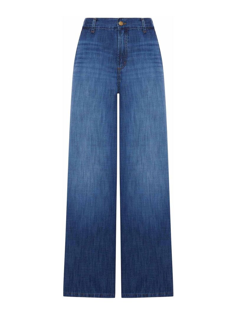Jeans Marlene a gamba larga in denim