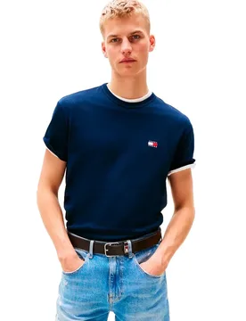 Maglietta A Maniche Corte Dm0dm20322 Blue M - Tommy hilfiger - FashionsVida