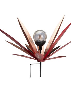 LED-Solar-Gartenstecker "Blatt" rot