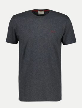 T-Shirt mit Kontrast Logo Grau XL