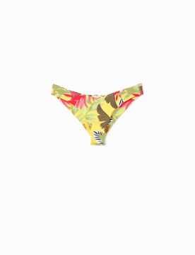 Braguita bikini tropical, Mujer, Amarillo, XS