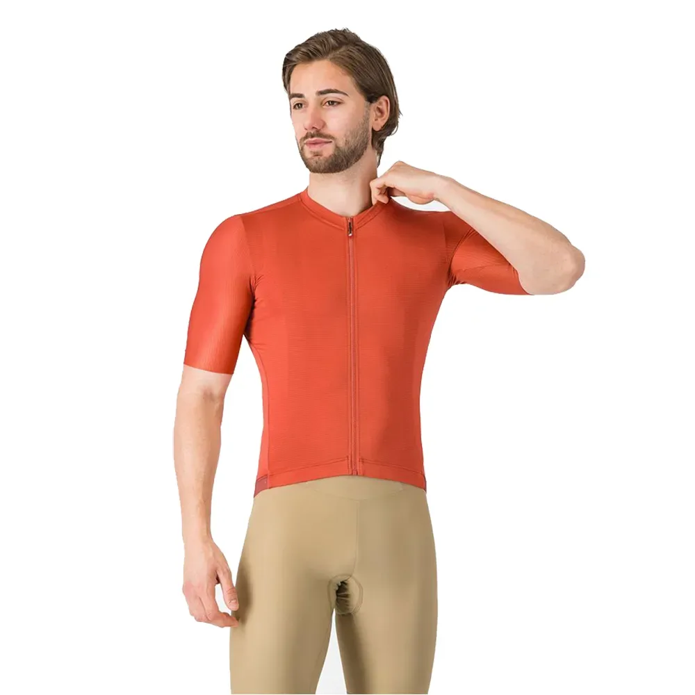 Maglia A Maniche Corte Espresso 2 Red Paprika - Castelli - FashionsVida