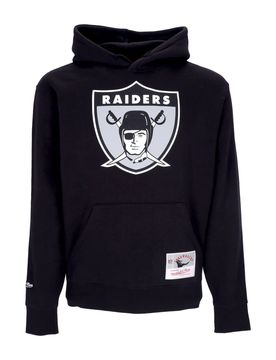 Felpa Cappuccio Uomo Nfl Team Logo Hoodie Oakrai Black