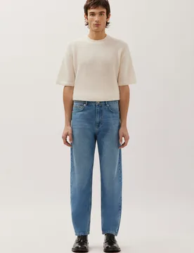Pocket Blue Denim Cropped Blau 36/30 - Seidensticker - FashionsVida