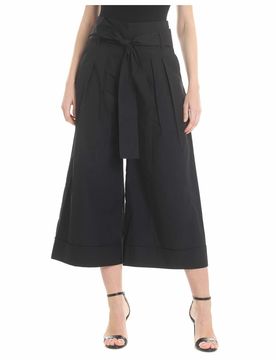 Fuzzi Pantalone crop ampio nero
