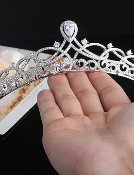 High Quality Micro-inlaid Zircon Crown Bride Wedding Tiara Dress Accessories Birthday Party Princess Crown TR16218 - Aliexpress - FashionsVida