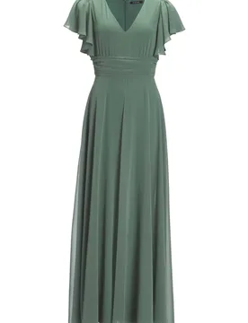 Chiffon Jumpsuit mit Überrock und V female - 42 - FashionsVida