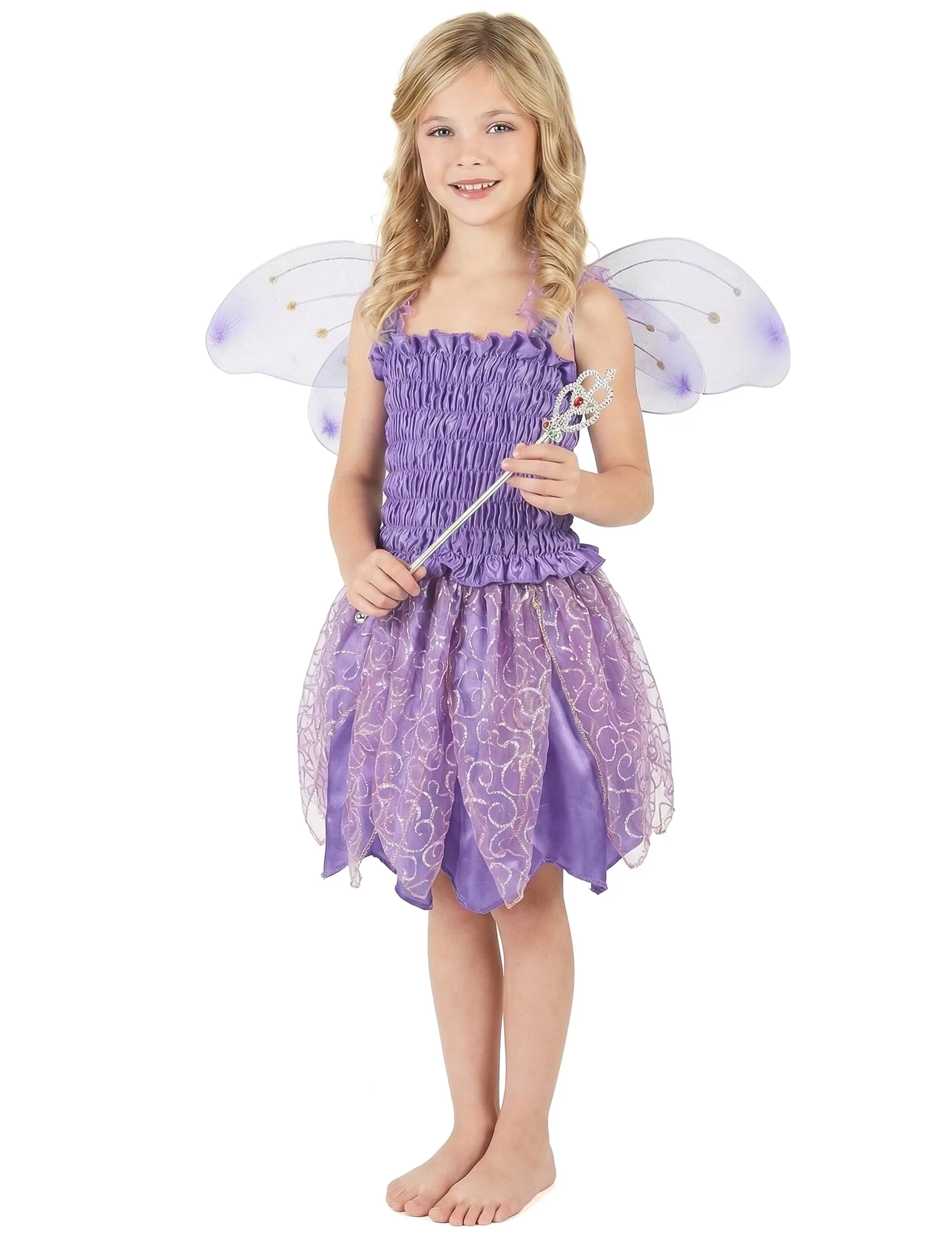 Bezaubernde Fee Kinderkostüm Elfe violett - KARNEVAL-MEGASTORE - FashionsVida
