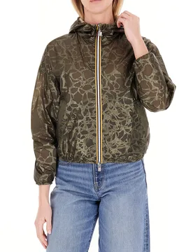 Giacca cropped reversibile VERDE OLIVA M - K-way - FashionsVida