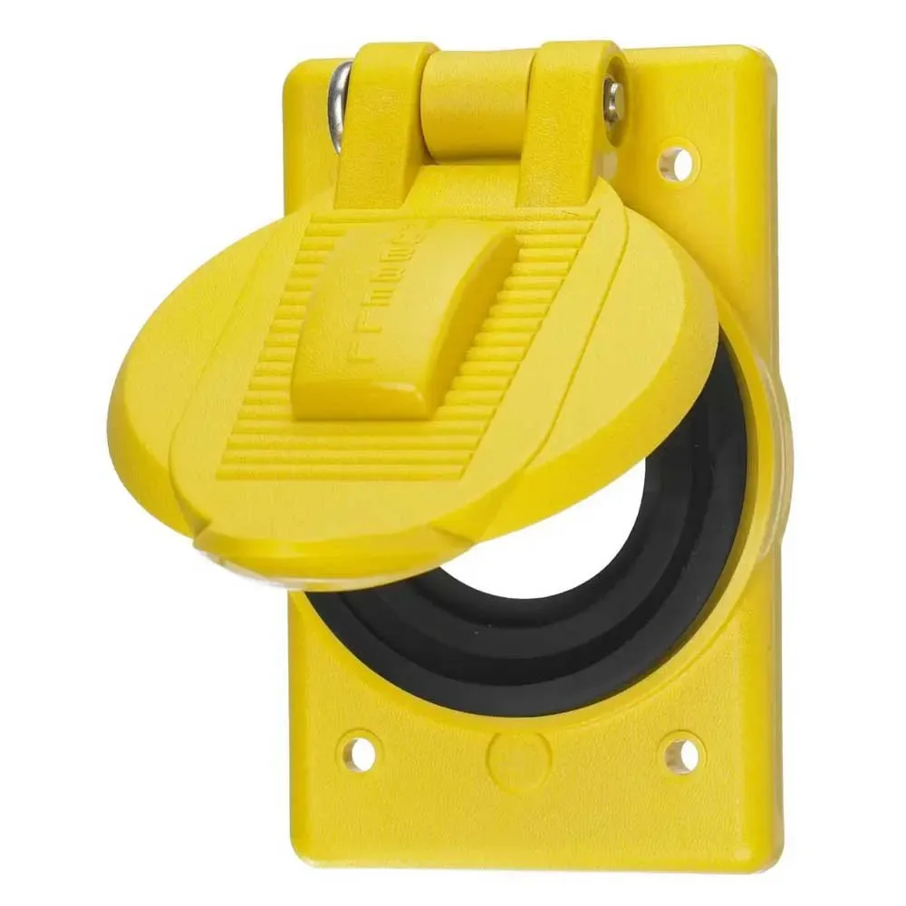 Lift Cover Plate Fits Current Yellow One Size unisex - Hubbell - FashionsVida