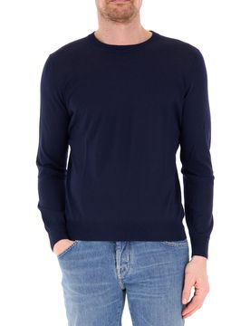 Maglia girocollo in lana BLU NOTTE 50