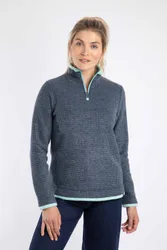 Beye Womens 1/4 Zip Grid Fleece - - Size: 22