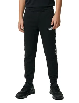 Pantaloni Ess+ Tape Black 7-8 Anni - Puma - FashionsVida