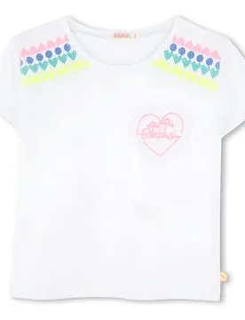 T-shirt à Manches Courtes U20931 White 5 Années Fille - Billieblush - FashionsVida