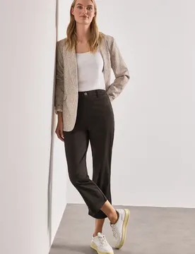 Flared Leg Hose im Casual Fit female Braun - Street One - FashionsVida