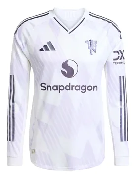 Offizielles Langarm-Auswärtstrikot Manchester United 2025/26 - Blanc - male - Size: XL - Adidas - FashionsVida