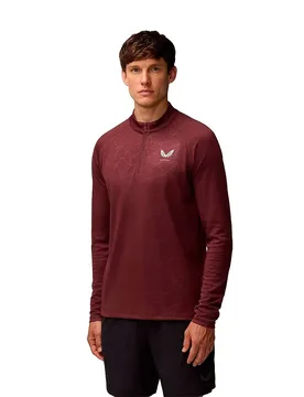 Sweat à Demi-zip Adapt Aop Plum / Mint L - Castore - FashionsVida