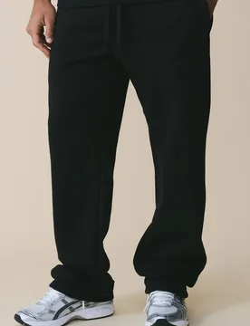 Herren 500gsm Schwere Bestickte Gerade Geschnittene Jogginghose Black Größe XL - boohooMAN - FashionsVida