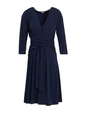 Midi-Kleid Damen Nachtblau L,S Damen