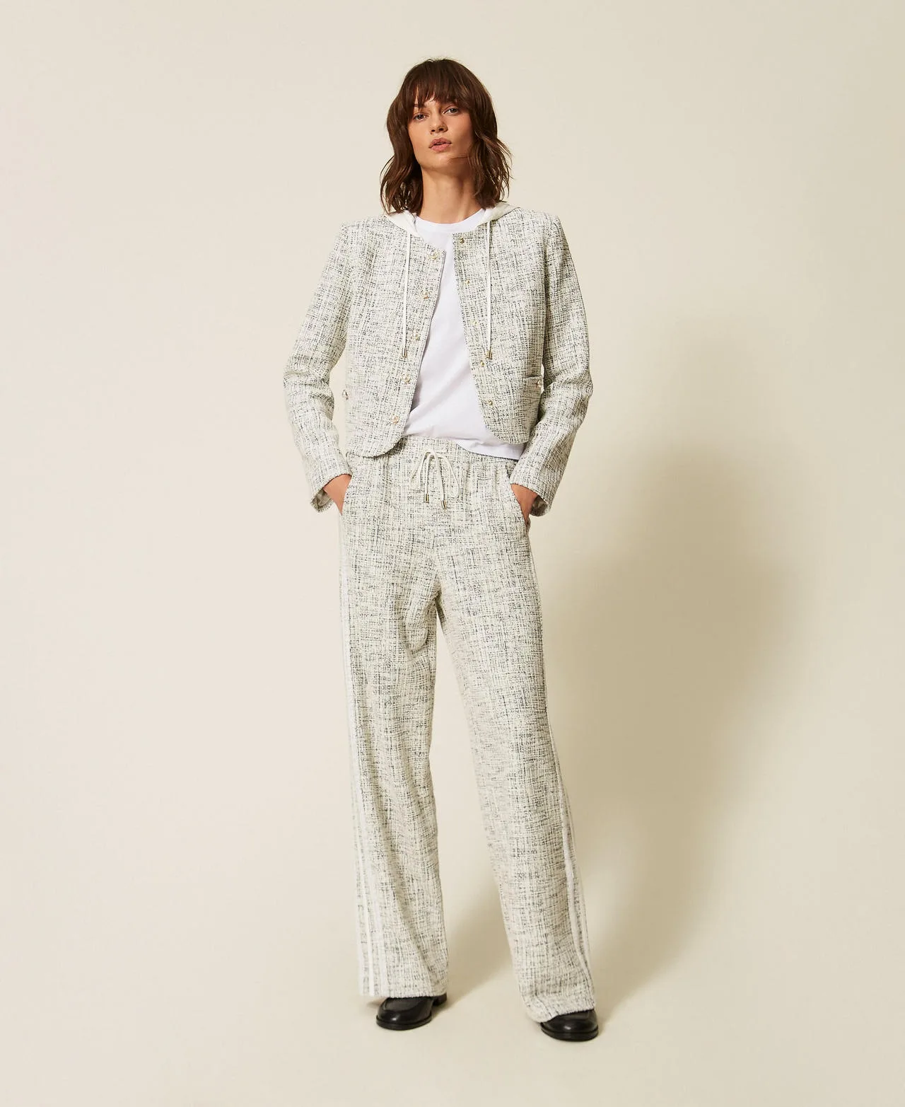 Pantalon en molleton tressé - TWINSET - FashionsVida