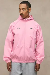 Herren Normal Geschnittene Herren Markencagoule Pink Größe Medium