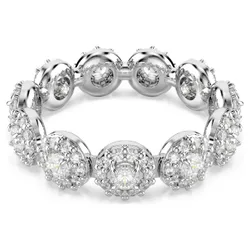 Anello Una Angelic, Taglio Round, Bianco, Placcato rodio 55