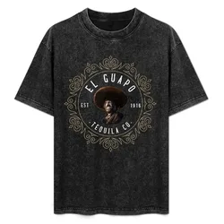 El Guapo Tequila Company T-Shirt Art Pattern Printed Casual Top