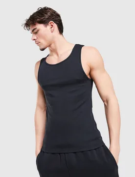 Mens Set da 2 Canotte Ribbed - Nero, nero nero Uomo taglia L - Under armour - FashionsVida