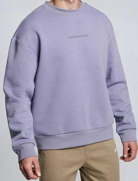 Felpa girocollo con stampa - lavanda