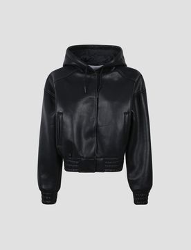Mini Faux Leather Bonded Bomber