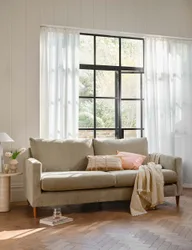AND STONEHOUSE Todd Chenille 3 Seater Sofa Taupe